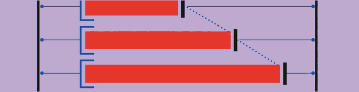 Growing content reflows the layout while every element remains complete and reachable.